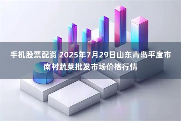 手机股票配资 2025年7月29日山东青岛平度市南村蔬菜批发市场价格行情
