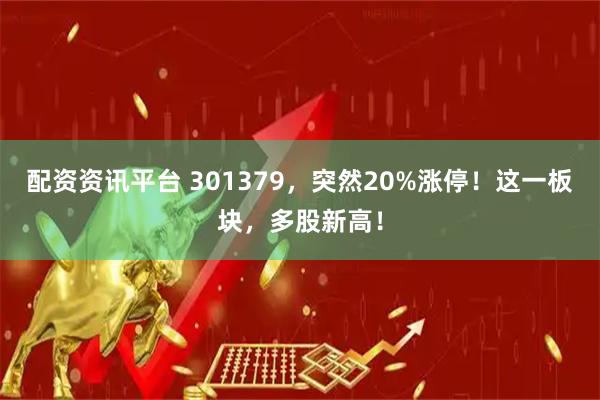 配资资讯平台 301379，突然20%涨停！这一板块，多股新高！